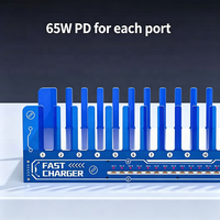 Article populaire : Hub de charge haute puissance 1200W, station de charge de bureau 16 ports USB-C PD 65W, hub de charge en aluminium 1200W pour salle de classe