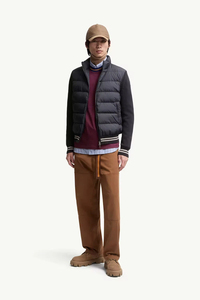 <strong>Navy</strong> Blue <strong>Padded</strong> Down Knit Cardigan Cotton Sweaters Down <strong>Jacket</strong> Puffer Zip Front Bomber <strong>Jacket</strong> for Men <strong>Women</strong> - Product Image 6