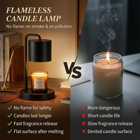 Chauffe-cire électrique à 4 niveaux de luminosité avec minuterie automatique, lampe chauffe-bougie pour parfum d'intérieur
