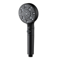 Salle de bain moderne ABS Chrome Pluie Spa Forte puissance PP Filtre 9 Modes Filtre Pomme de douche avec bouton d'arrêt de l'eau