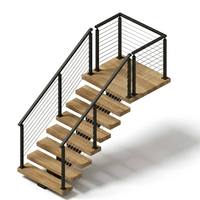 Prix de gros Garde-corps en acier inoxydable avec trous biseautés à 30 degrés pour poteaux d'escalier, balustrades de terrasse, escaliers à câbles, balcons et villas