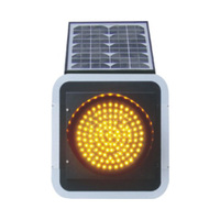 200mm Kunststoff Fabrik Direkt Solar Warnleuchte Gelb Blinkende Ampel für die Verkehrs sicherheit