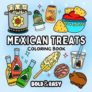 Libro <span class=keywords><strong>da</strong></span> <span class=keywords><strong>colorare</strong></span> in polpa <span class=keywords><strong>di</strong></span> cotone a tema cucina messicana: Illustrazioni divertenti <span class=keywords><strong>di</strong></span> <span class=keywords><strong>cibo</strong></span> per bambini, pagine creative per disegnare e attività <span class=keywords><strong>di</strong></span> pittura - Product Image 6