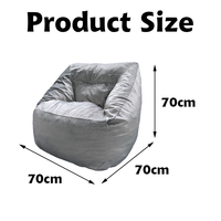 Vente en gros directe d'usine meubles intérieur salon canapé-lit gris velours doux confortable pouf fauteuil canapé paresseux