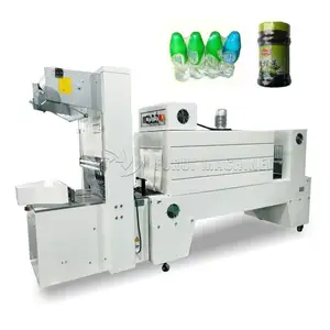 Automatic film shrink sleeve wrapping machine/beer cans thermal contraction heat shirnk wrapper/carton box film packaging