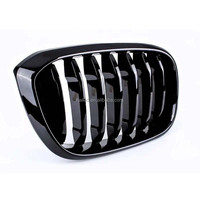 Nouveau gril de maille de ligne unique de calandre de rein avant d'ABS noir brillant pour X4 G02 X3 G01 G08 2018-2021