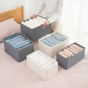 Foldable Closet Drawer Organizer Divider Storage Box For Underwear Washable Cloth Wardrobe Clothes Pants Storage Box