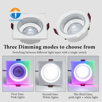 Lampe de plafond à ambiance romantique, éclairage LED RGB changeant de couleur, 8W, dimmable, CCT avec projecteur LED, 75mm, 86mm, 90mm, CRI90