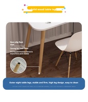 Escritorio de Computadora Moderno Multiusos Minimalista con Panel de Madera, Mesa de Estudio Duradera y Sencilla para el Hogar con Cajón y Gabinete para el Aprendizaje de Estudiantes