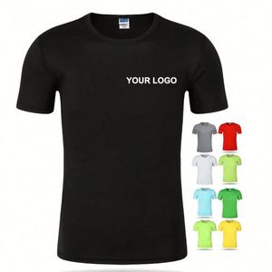 LCC3315 Factory Wholesale O-Neck Casual Unisex T-<b>Shirt</b> Quick Dry Polyester Breathable Gym Use Custom Logo Pattern Formal Style - Product Image 1