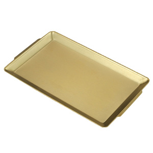 Bandeja Rectangular de Acero Inoxidable, Color Dorado/Plateado, Apta para Lavavajillas, Base Plana, para Uso Residencial - Product Image 3