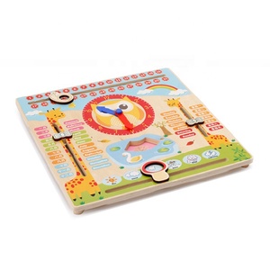 Tableau éducatif cognitif <span class=keywords><strong>en</strong></span> <span class=keywords><strong>bois</strong></span> |   Jouet éducatif numérique pour enfants d'âge préscolaire, labyrinthe, <span class=keywords><strong>calendrier</strong></span> météo et horloge, ATSPORTS, âges 6-7 - Product Image 2