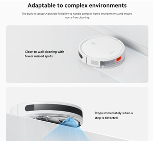 หุ่นยนต์ดูดฝุ่นทำความสะอาดพื้น <span class=keywords><strong>Xiaomi</strong></span> E10การแจ้งเตือนด้วยเสียงหุ่นยนต์อัจฉริยะแอปหุ่นยนต์ทำความสะอาดแบบเปียกแห้ง - Product Image 3