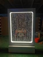 Fontaine murale LED autoportante à cascade d'eau recirculante pour décoration intérieure de mariage, maison, hôtel et usage commercial