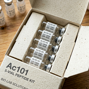 Professional <b>10</b>-Vial Peptide Folding Box Gold Band Clinical Edition White Cardboard Packaging for 2ml 3ml Empty Glass Vials - Product Image 6