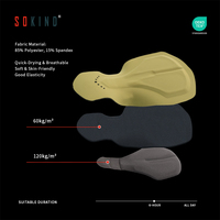 Nouvelle Selle de Cyclisme pour Hommes à Coupe 3D Haute Performance en Spandex/Nylon avec Coussinet en Chamois, Séchage Rapide et Respirante pour Vêtements de Cyclisme