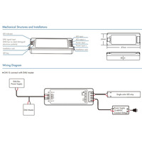 Variateur LED DALI à tension constante 12-48VDC 1 canal DA1-S pour éclairage LED intelligent 96-384W pour lumière monochrome