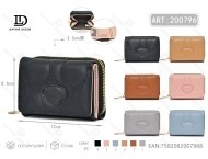 Portafoglio da donna con cerniera a tre pieghe, dimensioni ridotte, materiale PU, stile minimalista - Product Image 1