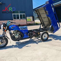 Tricycle utilitaire à essence 200cc durable à trois roues avec benne ouverte et châssis robuste pour la manutention et la livraison de matériaux industriels