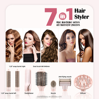 RUCHA 110000 tr/min Haute Vitesse 7-en-1 : Styler Capillaire, Fer à Boucler Automatique, Sèche-Cheveux, Peigne Chauffant, Outils de Coiffage, Brosse Sèche-Cheveux