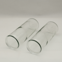 Vente en gros bon marché pot en verre vide de 8 pouces 7 jours bougies votives bougies spirituelles prière à l'église pot à bougie en verre religieux