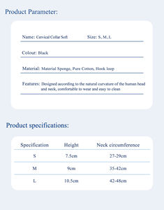 Attelle de cou en mousse souple réglable pour la rééducation postopératoire soulagement de la douleur équipement de rééducation de la spondylose cervicale - Product Image 6
