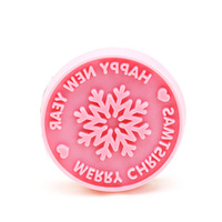 Tampon à biscuits en bois saint-valentin anniversaire noël personnalisé flocons de neige en forme d'arbre poignée à biscuits en Silicone PVC boîte Silicone moule LFGB