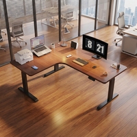 Bureau assis-debout ergonomique robuste avec mécanisme de levage fluide, bureau réglable en hauteur pour mobilier de bureau
