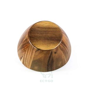 Cuenco de madera para servir para ensaladas, frutas, cuenco grande para servir ensaladas, cuenco grande de madera ancho de Acacia para frutas - Product Image 3