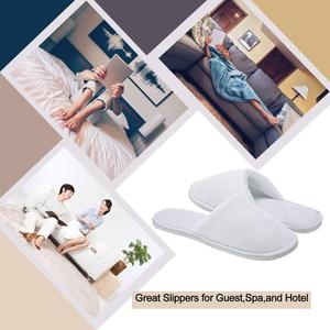 Chaussons jetables de luxe en peluche pour salon de beauté et hôtel, personnalisables avec logo, vente en gros, pour spa et hôtel - Product Image 4