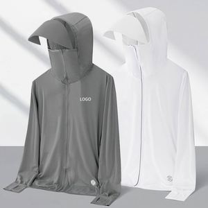 UV Protection <b>Cooling</b> Sun Suit Quick Dry Hooded Outdoor Sportswear Lightweight Breathable Anti UV <b>Jacket</b> Unisex - Product Image 1