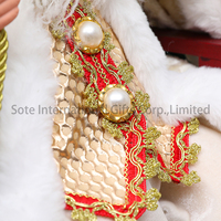 SOTE 45CM chaise à bascule père noël poupée Navidad Papa Noel assis père noël avec boîte-cadeau