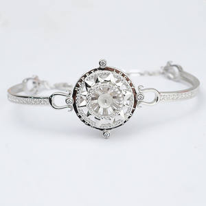 S925 <b>Silver</b> Bold Watch <b>Bracelet</b> Personalized 9-10 Pearl DIY Accessories Empty Holder 476 Crystal <b>Bracelets</b> & <b>Bangles</b> - Product Image 1