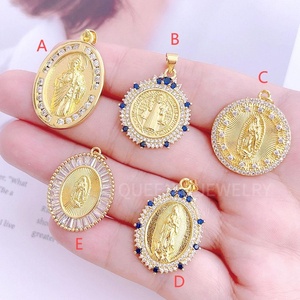 เครื่องประดับทางศาสนาอินเทรนด์18K ชุบทองง่ายของขวัญแฟชั่นเสน่ห์บริสุทธิ์กุหลาบสามสีสร้อยคอจี้ - Product Image 3