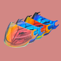 Visière de casque pour modèle LS2 OF562, protection UV, matériau PC, pare-brise renforcé, universel, toutes saisons, unisexe