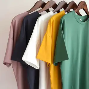 Camiseta de 100 algodão grande, camiseta de ombro, streetwear personalizada, 100% de algodão orgânico, para homens