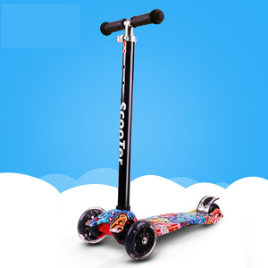 Dreirad faltbar und Musik Licht Hochwertiger Kick <span class=keywords><strong>Scooter</strong></span> für Kinder Kinderspiel zeug - Product Image 2