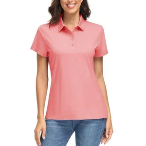 Polos de golf de manga corta UPF 50 + de verano para mujer al por mayor, camisetas de protección solar para mujer, camisetas deportivas ligeras de secado rápido