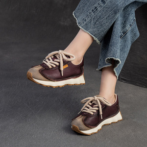 Nuevos zapatos retro hechos a mano con diseño único para mujeres de baja estatura, zapatos casuales holgados y a la moda. - Product Image 4