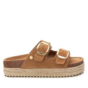 Xti Pantoufle pour femme 143635 Camel 37 4 Cm Sandales à plateforme avec talon - Product Image 1