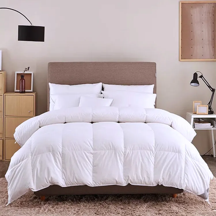 Bán Buôn Khách Sạn Chất Lượng Cao Trắng 350gsm Xuống Thay Thế Sợi Nhỏ Comforter Giường Duvet Quilt