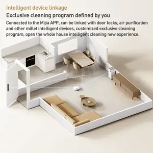 ของแท้สำหรับ <span class=keywords><strong>Xiaomi</strong></span> สำหรับ <span class=keywords><strong>Mijia</strong></span> <span class=keywords><strong>3C</strong></span> เครื่องทำความสะอาดแบบกวาดและถูอัตโนมัติรุ่นปรับปรุง ควบคุมผ่านแอปสมาร์ทโฟนสำหรับหุ่นยนต์ดูดฝุ่น <span class=keywords><strong>Xiaomi</strong></span> - Product Image 6