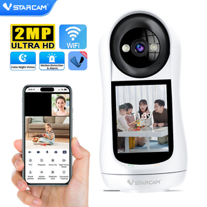 กล้องวงจรปิดไร้สาย Vstarcam CV332 ความละเอียด 2MP สำหรับบ้าน หน้าจอ 2.8 นิ้ว หมุนได้ ปรับมุมมองได้ สนทนาสองทาง ตรวจจับมนุษย์ มองเห็นในเวลากลางคืน เชื่อมต่อคลาวด์ - Product Image 1