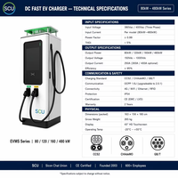 Station de recharge pour véhicules électriques SCU EVMS 360/480KW DC avec interface CCS 250A, montage au sol, extérieur, pour usage industriel