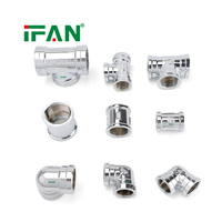 IFAN Grosir Fitting Baja Tahan Karat Stabilitas Tinggi 1/2"-1" Elbow Socket Fitting Pipa Air Fitting Tabung