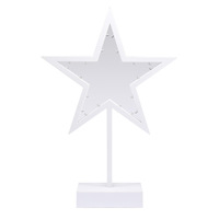 Étoile LED créative moderne Veilleuse à piles Étoile Coeur Arbre Lumières en plastique Décoration de Noël