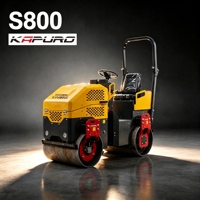 Rouleau compresseur routier 800 mm pour la construction de routes en asphalte, 30 kN, diesel, hydraulique, double tambour