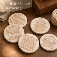 Ensemble de sous-verres en bois naturel, sous-verres ronds pour boissons avec coussinets antidérapants pour table basse, bar à domicile et salle à manger