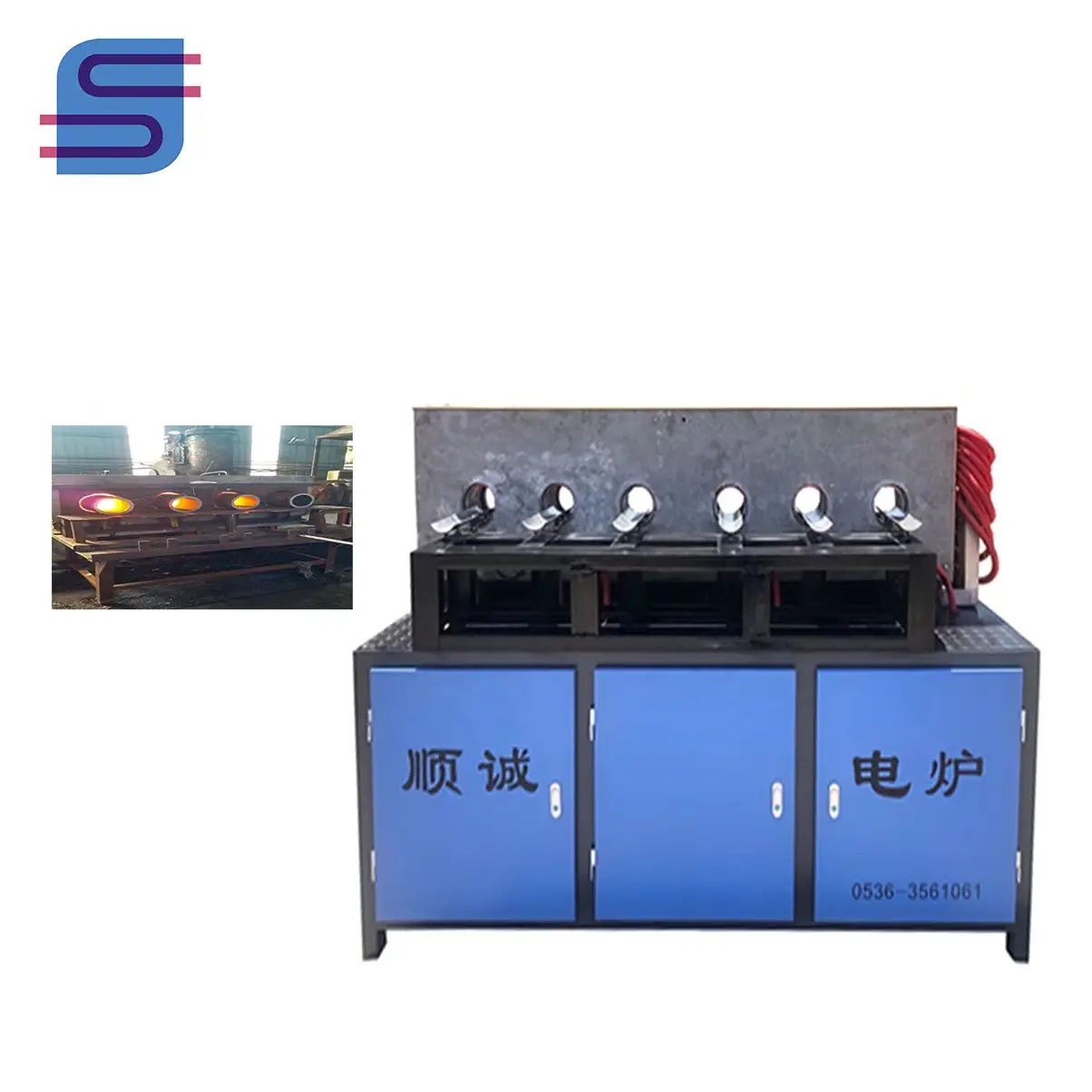 500KW металлокованая нагревательная печь для термообработки электрической печи Multi station