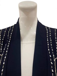 ชุดอาบายะห์แฟชั่นใหม่สำหรับผู้หญิงมุสลิมสไตล์ดูไบตะวันออกกลางจากโรงงานผู้ผลิต (OEM) - Product Image 4